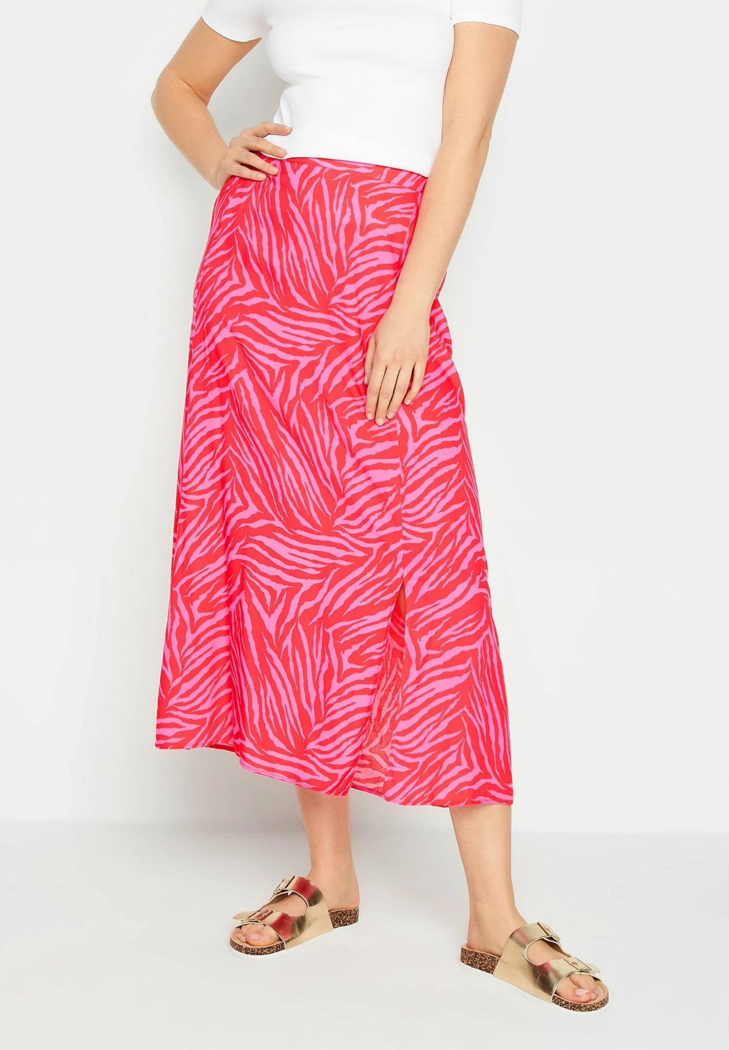 Zebra Print - A-Lijn Rok - Pink 1 Zebra Print - A-Lijn Rok - Pink