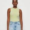 COTTON ON Seamless Kiki Mock Neck Tank - Top - Soft Khaki