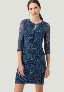 Zero Mit Raffung - Jurk - Dark Bluecream