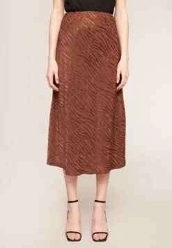 Mi-Longue En À Imprimé Zébré - A-Lijn Rok - Marrone