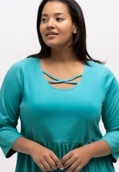 Ulla Popken Jerseyjurk - Türkis -Only Mode Winkel 5cba89b03971414ca1e9640882585b86