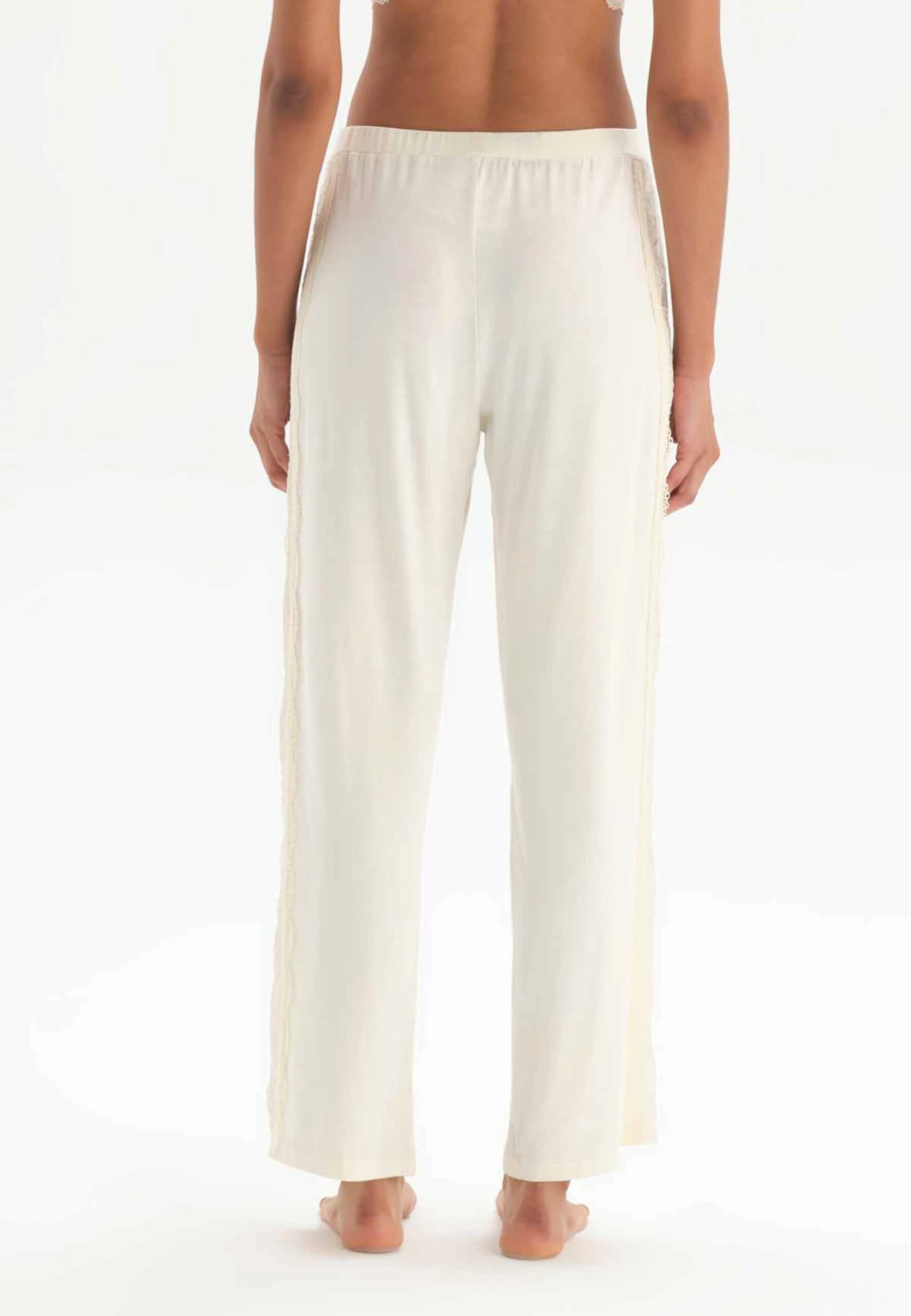 Lace Detailed - Broek - Ecru 3 Lace Detailed - Broek - Ecru - Afbeelding 3