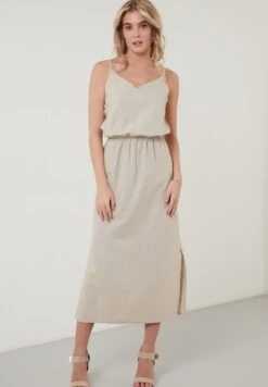 LELA Jurk - Beige 4 LELA Jurk - Beige -Only Mode Winkel 5eb79b1981c844d6b5d7dd1bc07d08e3
