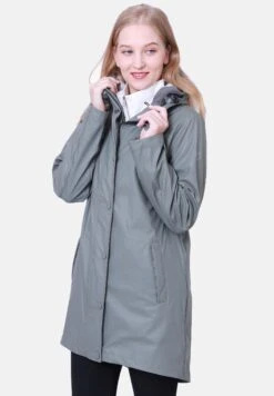 Helen - Halflange Jas - Grün