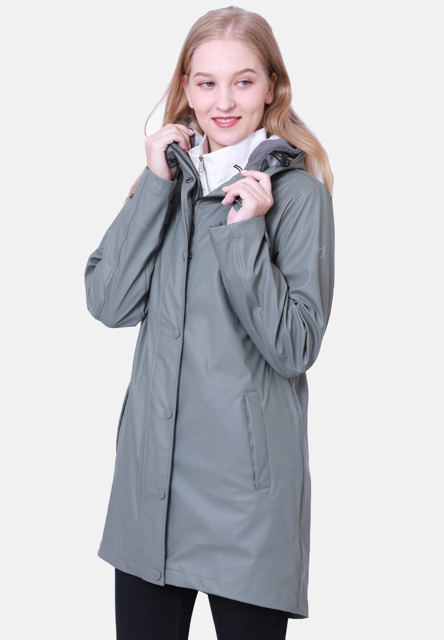 Helen - Halflange Jas - Grün 1 Helen - Halflange Jas - Grün