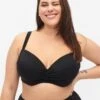Zizzi Mit Vorgeformten Cups - Bikinitop - Black