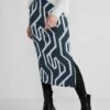 STREET ONE Jacquard Mit Dessin - Kokerrok - Blau