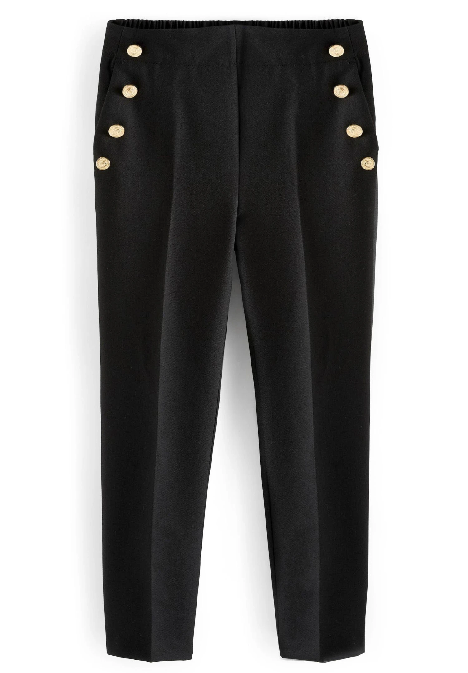 Next Tailored Button Detail Taper Standard - Broek - Black 5 Next Tailored Button Detail Taper Standard - Broek - Black - Afbeelding 5