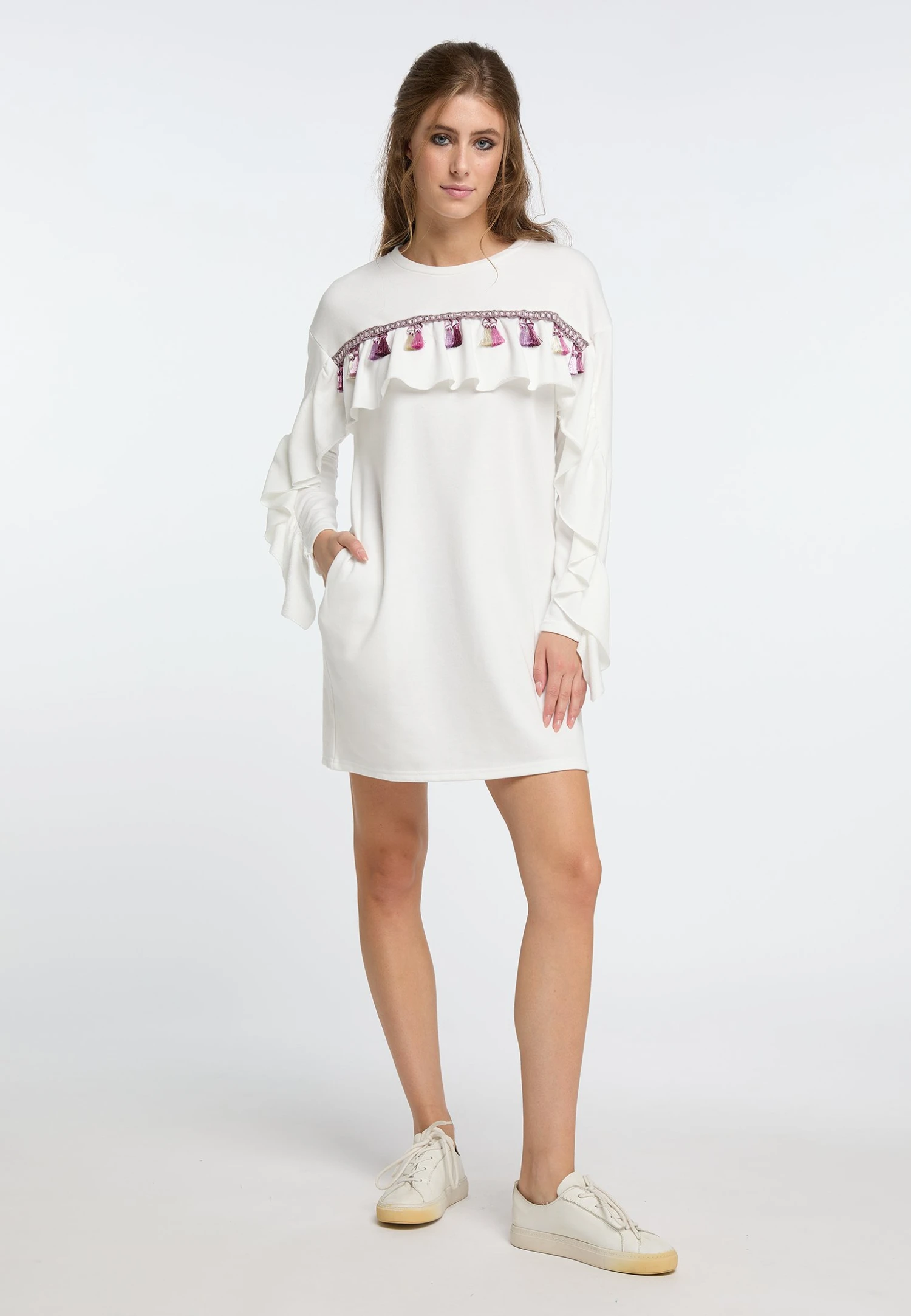 IZIA Hoona - Jurk - Wollweiss 2 IZIA Hoona - Jurk - Wollweiss - Afbeelding 2