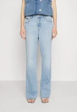 DKNY Straight Wide Leg - Relaxed Fit Jeans - Blue