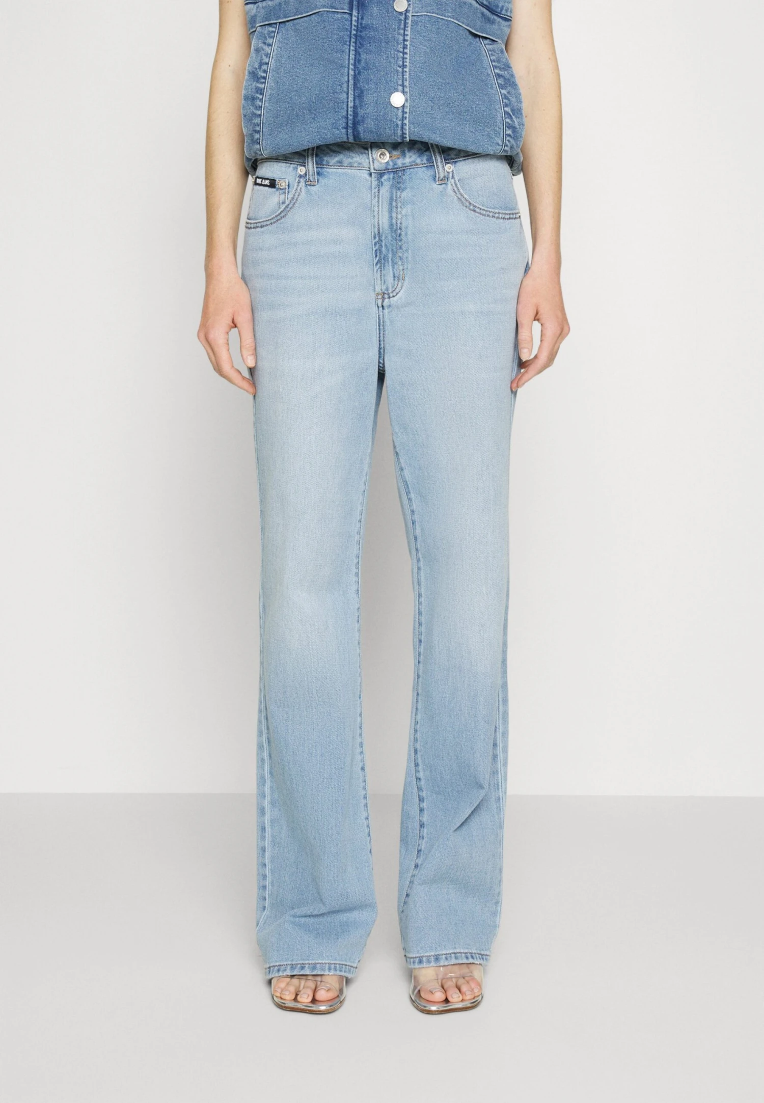 DKNY Straight Wide Leg - Relaxed Fit Jeans - Blue 1 DKNY Straight Wide Leg - Relaxed Fit Jeans - Blue