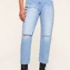 Mit Stickerei - Relaxed Fit Jeans - Azzurro