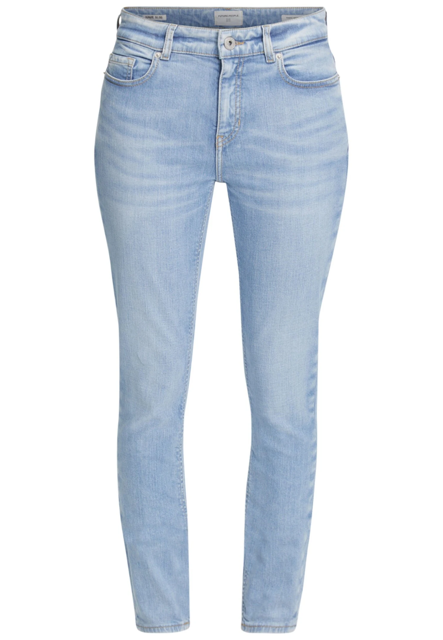 01:00 Slim Fit - Mid Waist - Slim Fit Jeans - Eisblau 5 01:00 Slim Fit - Mid Waist - Slim Fit Jeans - Eisblau - Afbeelding 5