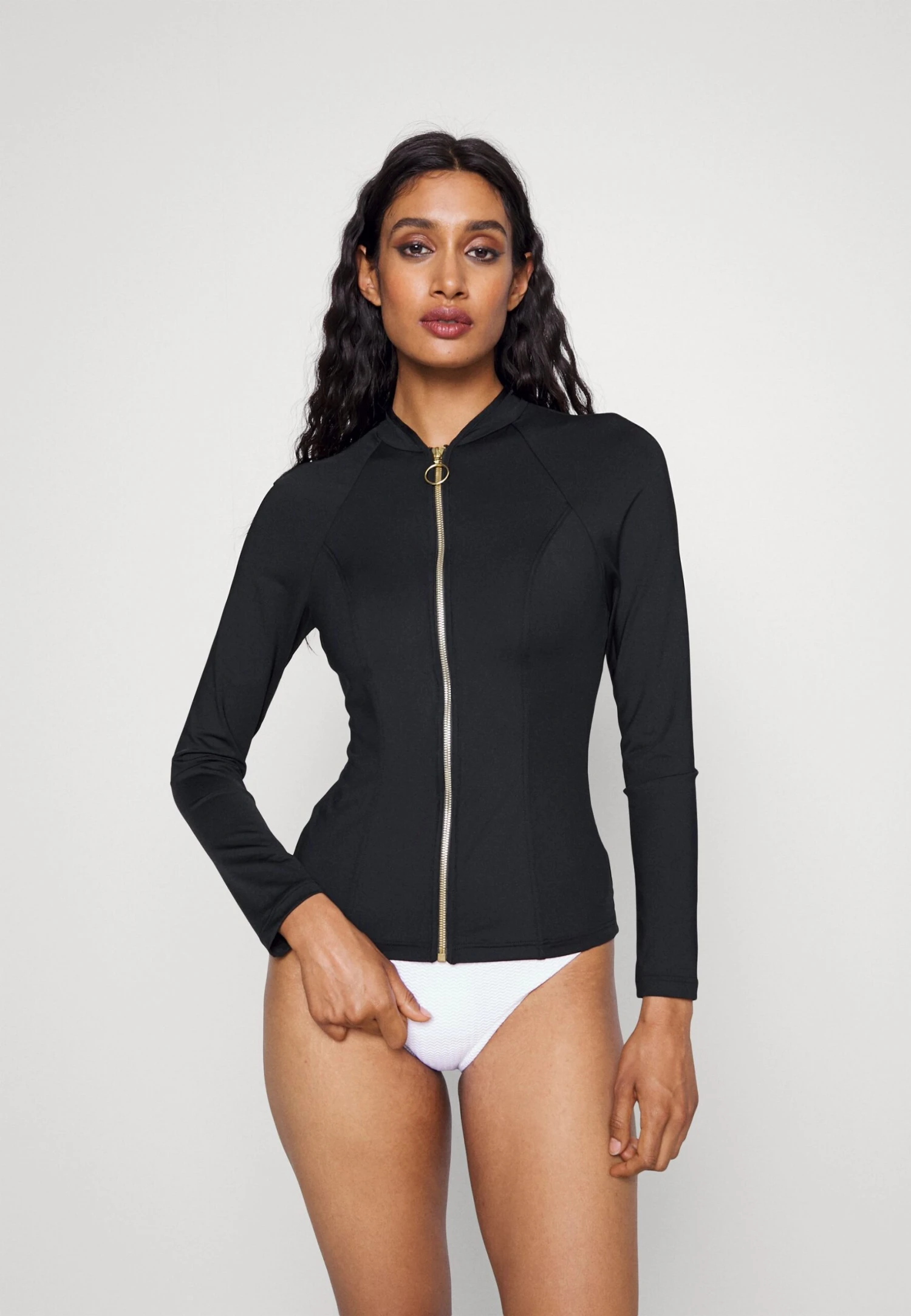 Seafolly Collective Long Sleeve Sunvest - Bikinitop - Black 1 Seafolly Collective Long Sleeve Sunvest - Bikinitop - Black
