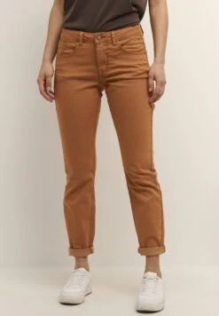 Cream Lottecr Plain Twill Coco Fit Bci - Slim Fit Jeans - Leather Brown