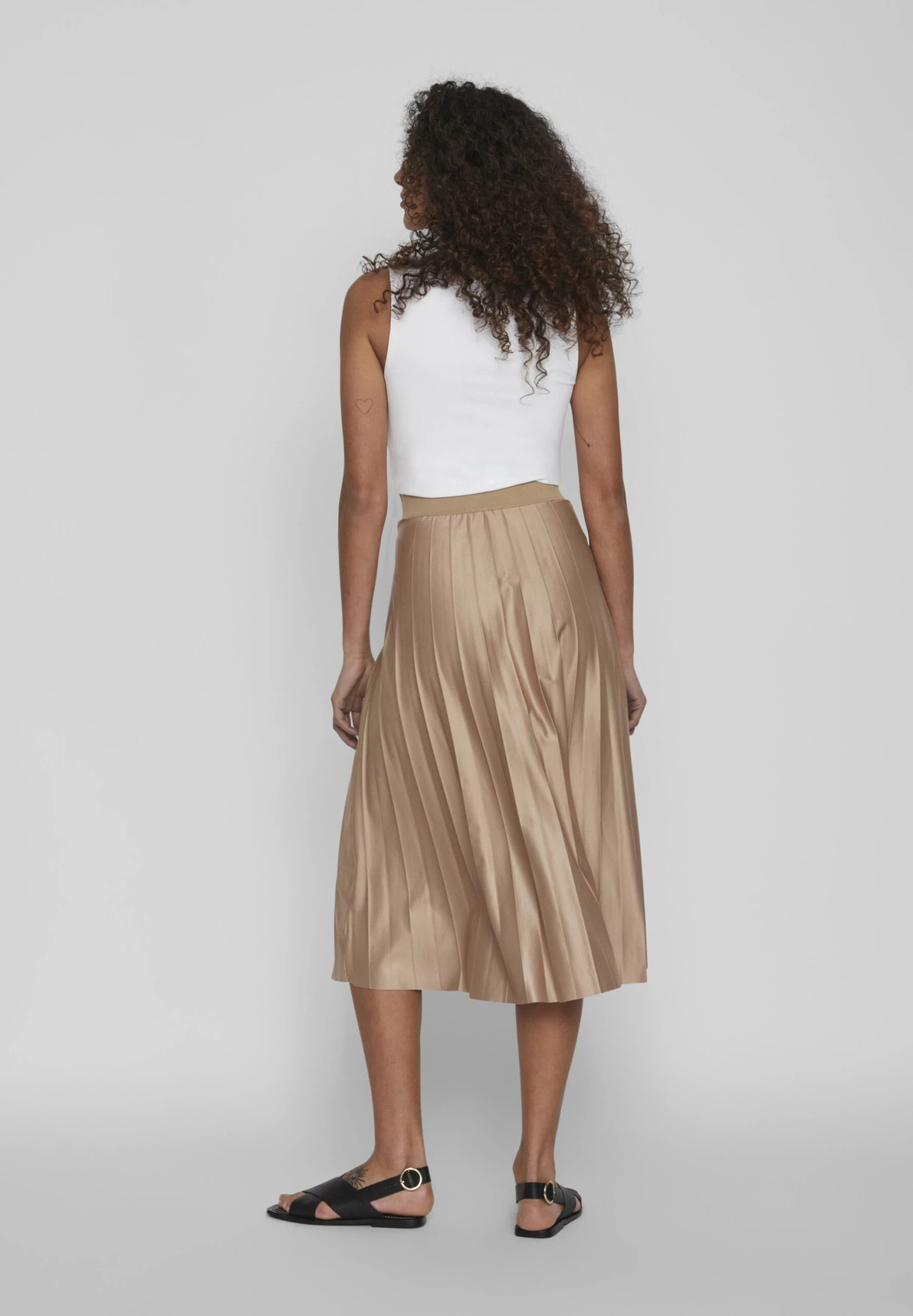 Vila Vinitban Skirt - A-Lijn Rok - Sandshell 3 Vila Vinitban Skirt - A-Lijn Rok - Sandshell - Afbeelding 3