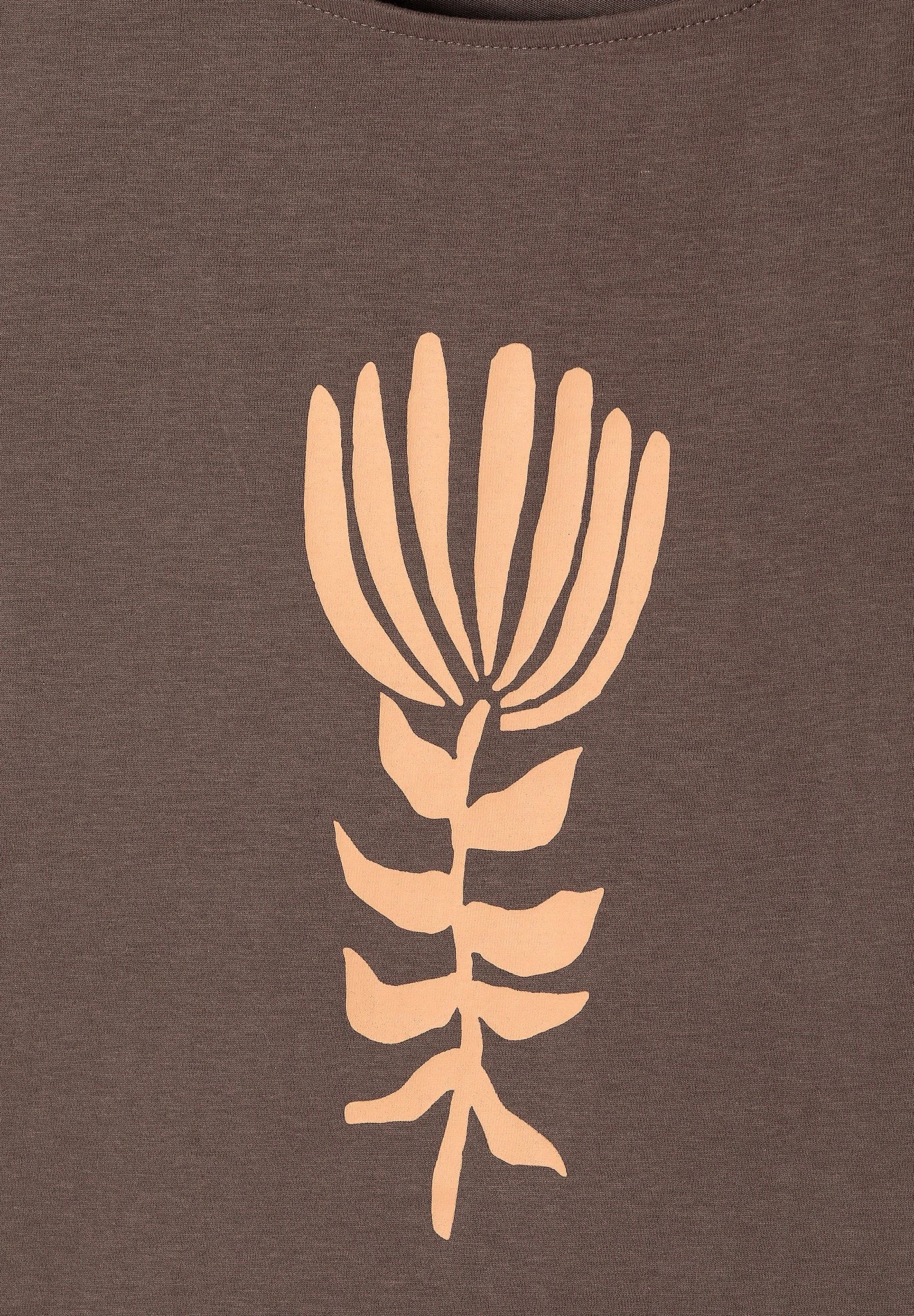 Amanda- T-Shirt Print - Brown 6 Amanda- T-Shirt Print - Brown - Afbeelding 6