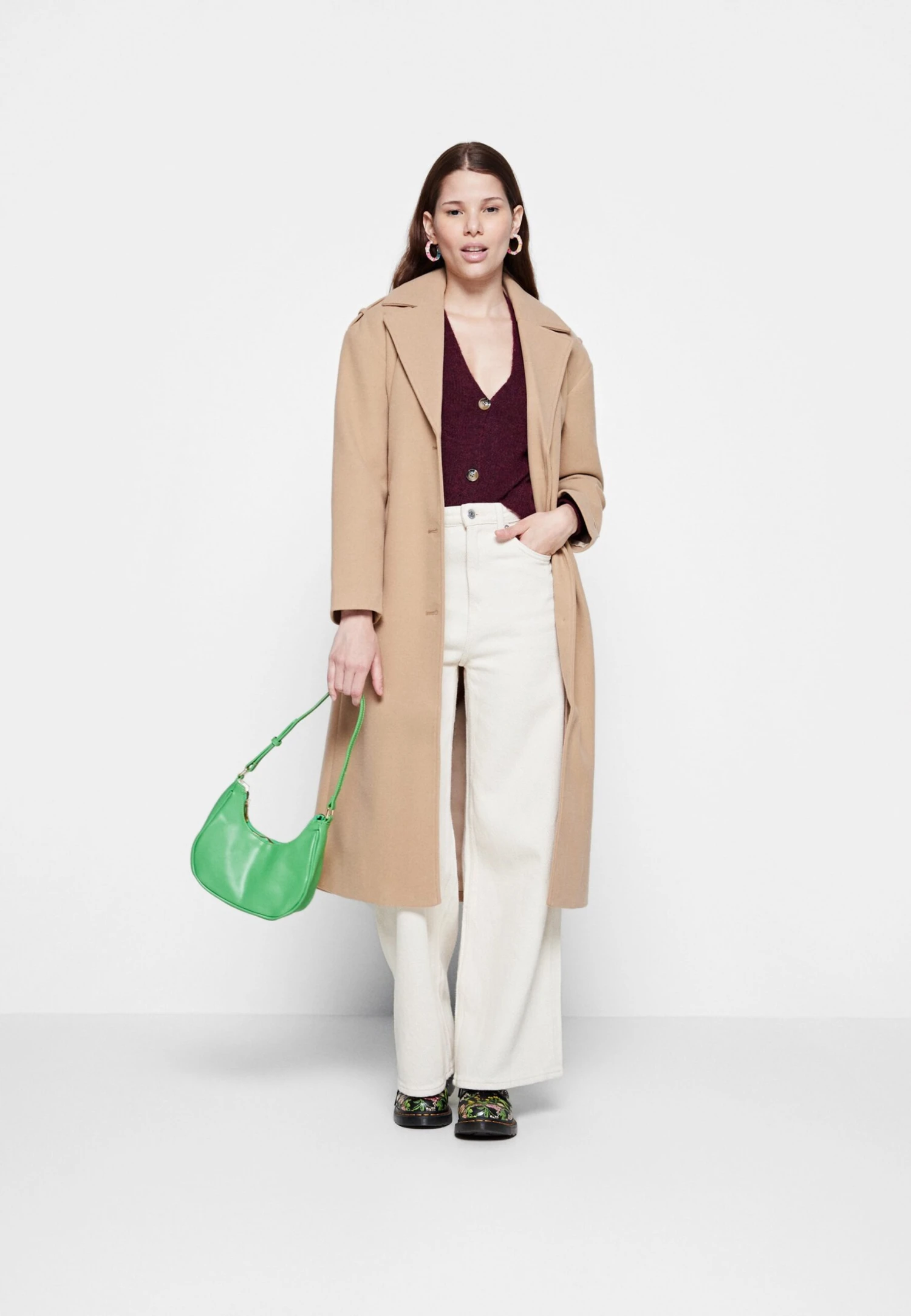 ONLY Onlnewemma Long Coat - Mantel - Beige 2 ONLY Onlnewemma Long Coat - Mantel - Beige - Afbeelding 2