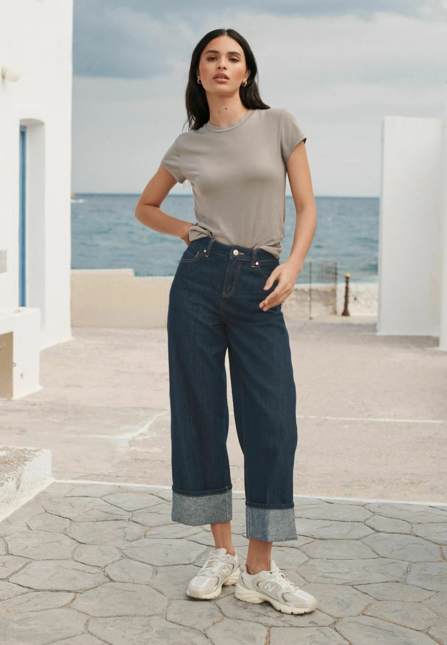 Next Turn Up Hem Cropped Wide Leg Standard - Flared Jeans - Rinse 2 Next Turn Up Hem Cropped Wide Leg Standard - Flared Jeans - Rinse - Afbeelding 2