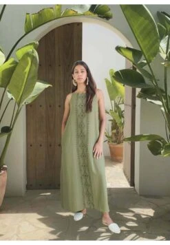 Maxi-Jurk - Olive -Only Mode Winkel 66fbf106e4694b72a4812f9e7f7c0fd2