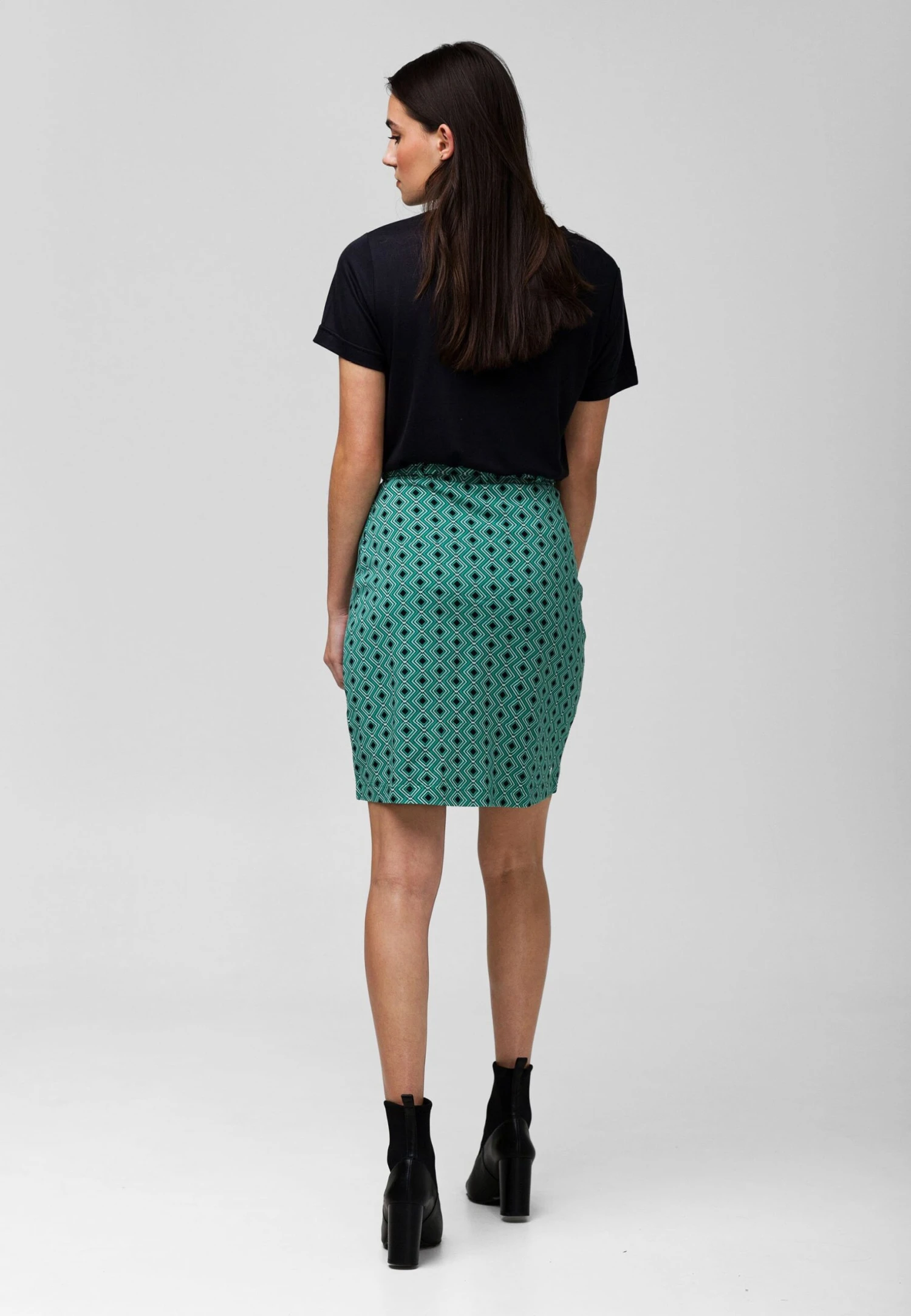 Caught Up With Geometric Pattern - Kokerrok - Green 3 Caught Up With Geometric Pattern - Kokerrok - Green - Afbeelding 3