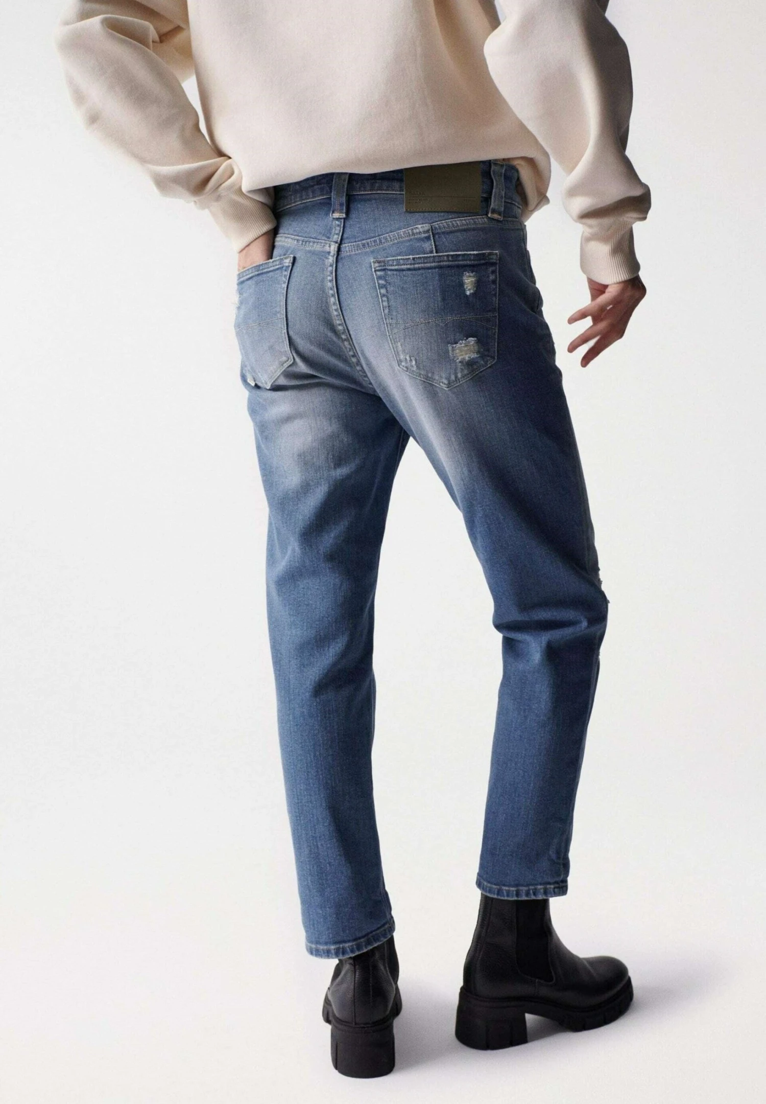 True Cropped - Straight Leg Jeans - Blue 3 True Cropped - Straight Leg Jeans - Blue - Afbeelding 3