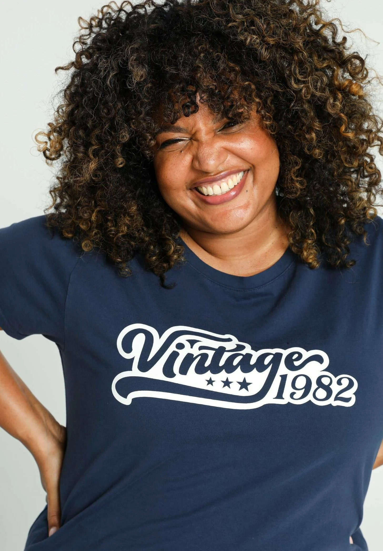 Vintage - T-Shirt Print - Navy 5 Vintage - T-Shirt Print - Navy - Afbeelding 5