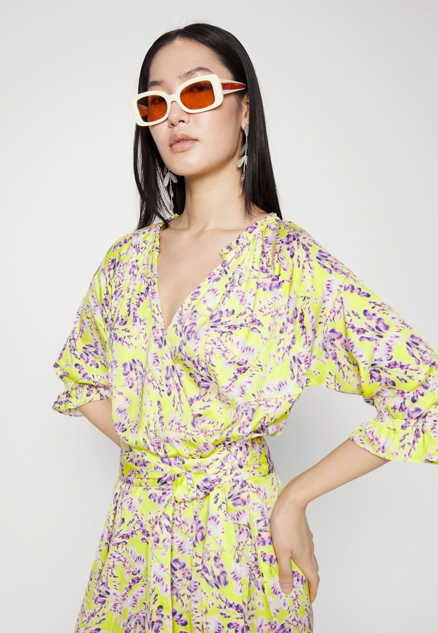 MARC CAIN Cocktailjurk - Lemon Green 4 MARC CAIN Cocktailjurk - Lemon Green - Afbeelding 4