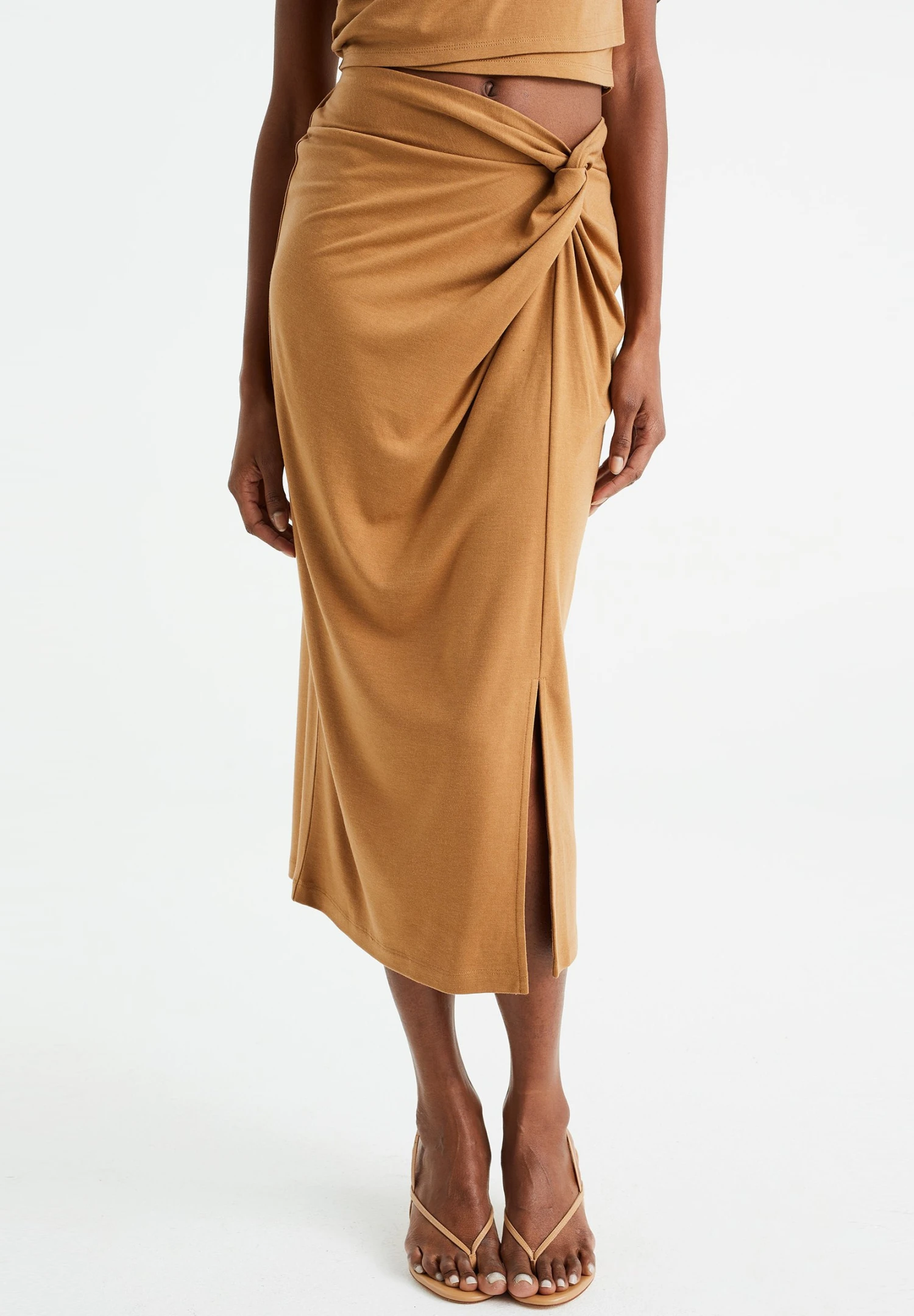 WE FASHION Kokerrok - Brown 1 WE FASHION Kokerrok - Brown