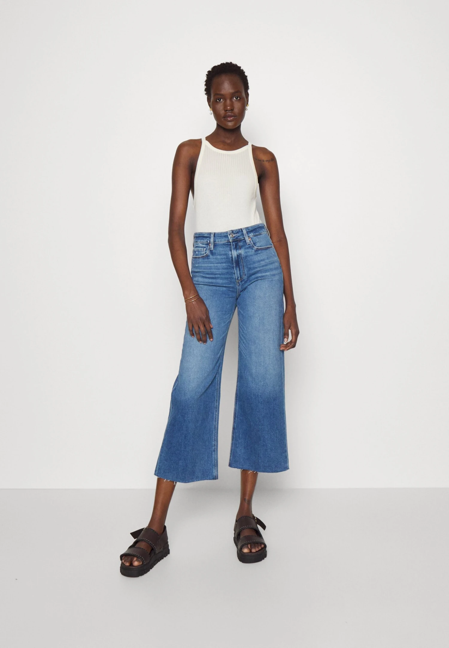 Paige Anessa Raw Hem - Flared Jeans - Blue Denim 2 Paige Anessa Raw Hem - Flared Jeans - Blue Denim - Afbeelding 2