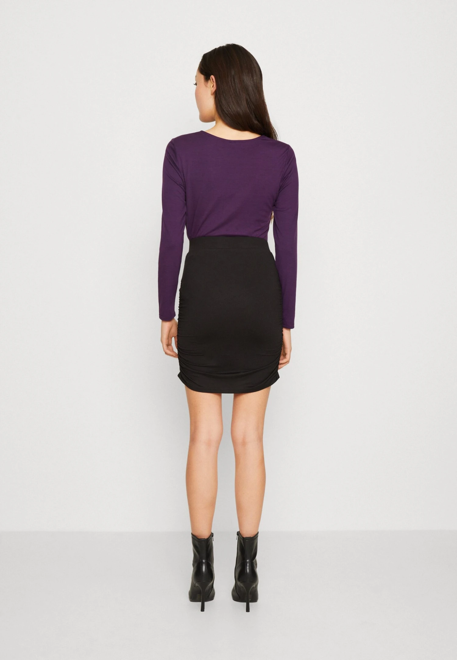 Pieces Pcnala Ruching Skirt - Minirok - Black 3 Pieces Pcnala Ruching Skirt - Minirok - Black - Afbeelding 3