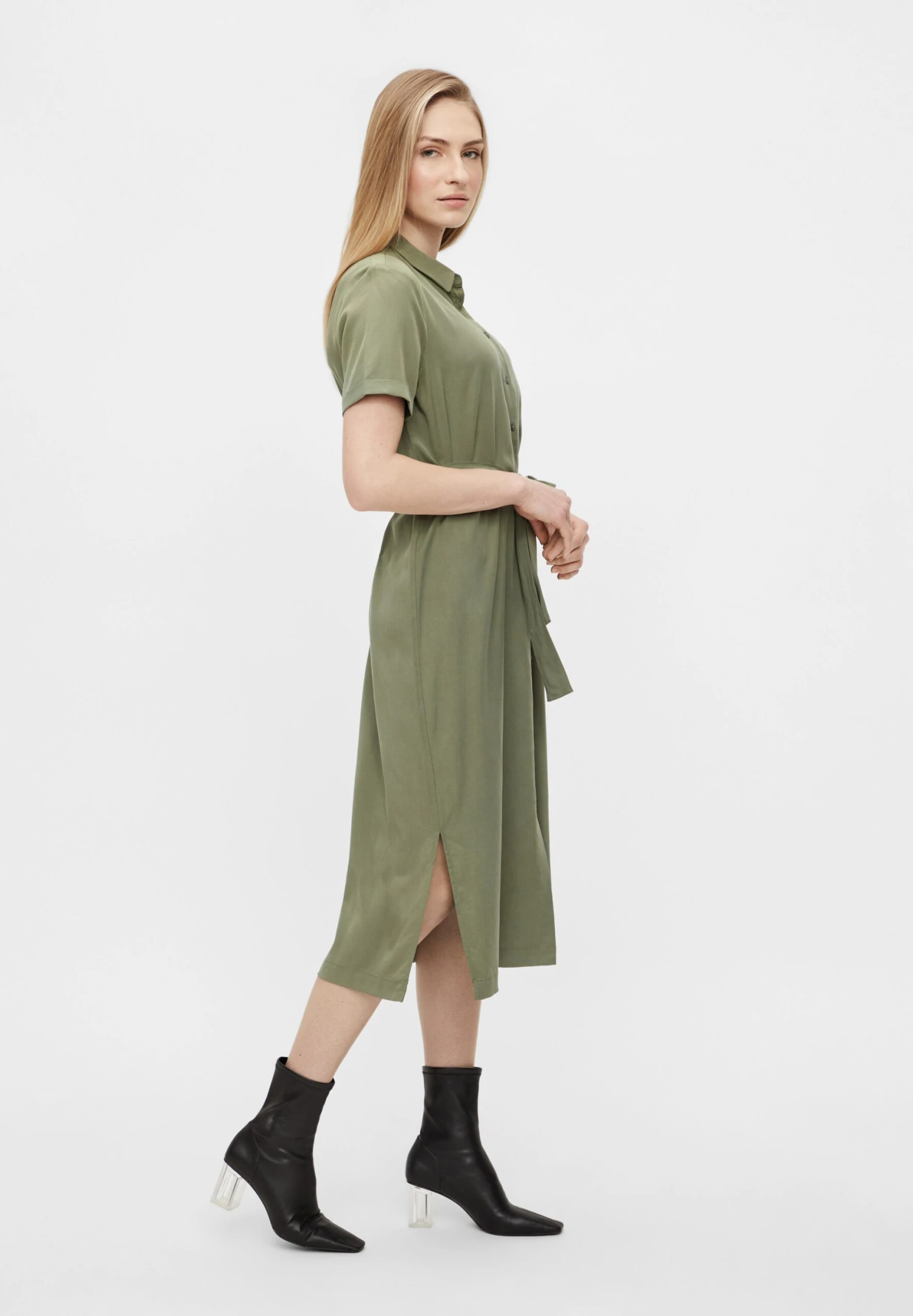 Object Objtilda Isabella Dress - Blousejurk - Deep Lichen Green 5 Object Objtilda Isabella Dress - Blousejurk - Deep Lichen Green - Afbeelding 5