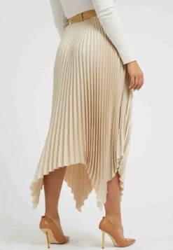 Guess Asymmetrischer Falten - Plooirok - Creme -Only Mode Winkel 6a5d5c5b46aa4af68001511d950c63be