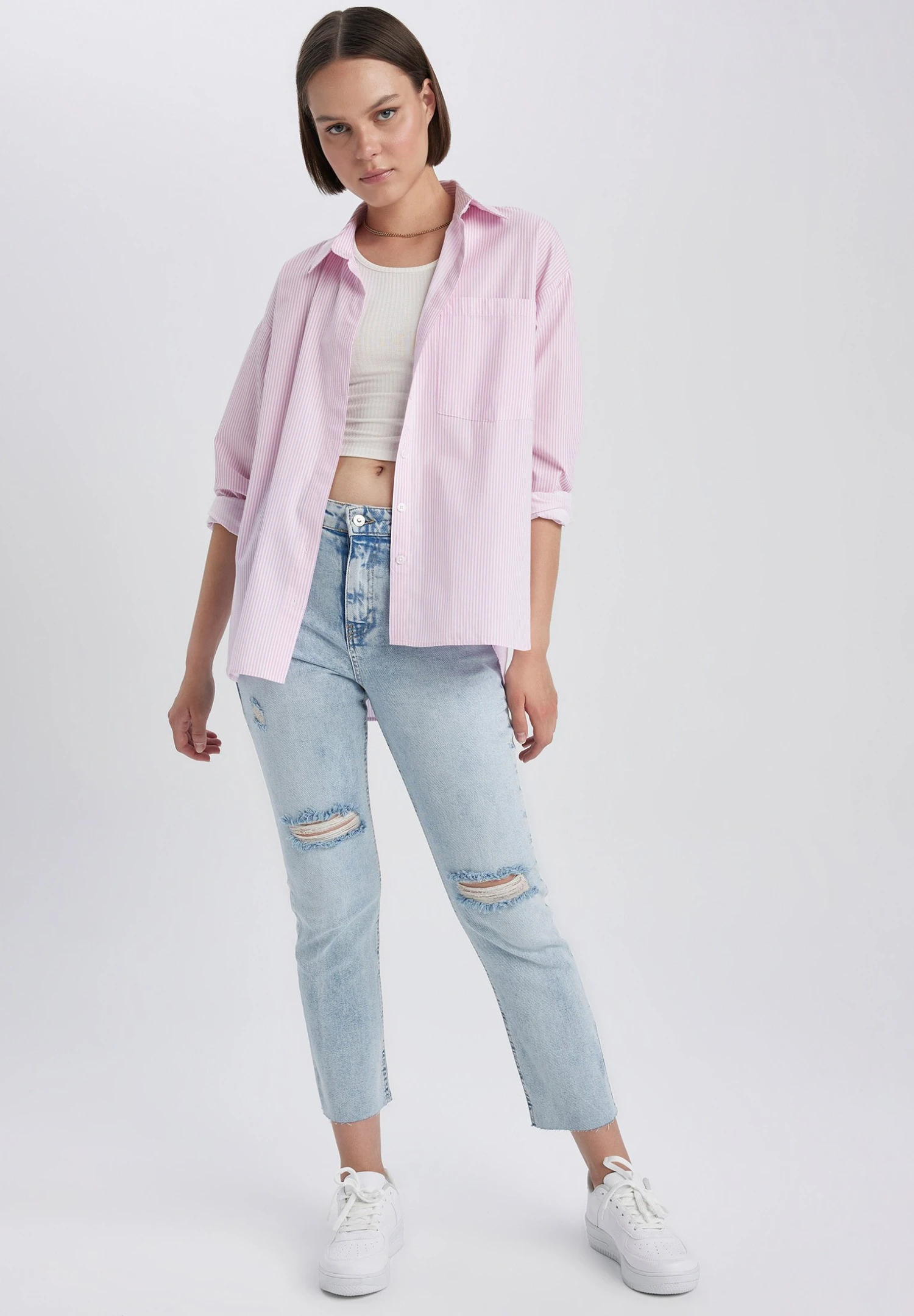 DeFacto Vintage- Slim Fit Jeans - Blue 6 DeFacto Vintage- Slim Fit Jeans - Blue - Afbeelding 6