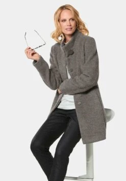 GOLDNER Halflange Jas - Medium Grey / Beige / Melange 10 GOLDNER Halflange Jas - Medium Grey / Beige / Melange -Only Mode Winkel 6ac3483686e74f9d9761648ec3ed90c8