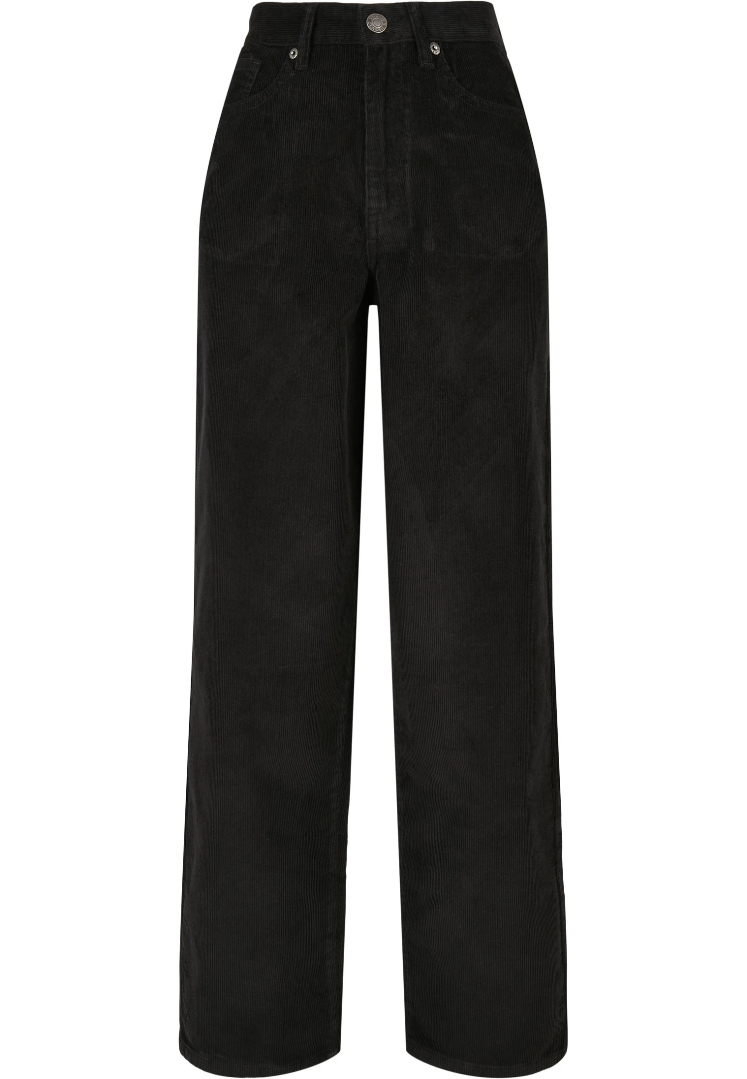 URBAN CLASSICS Ladies High Waist 90´S Wide Leg Corduroy Pants - Broek - Black 6 URBAN CLASSICS Ladies High Waist 90´S Wide Leg Corduroy Pants - Broek - Black - Afbeelding 6