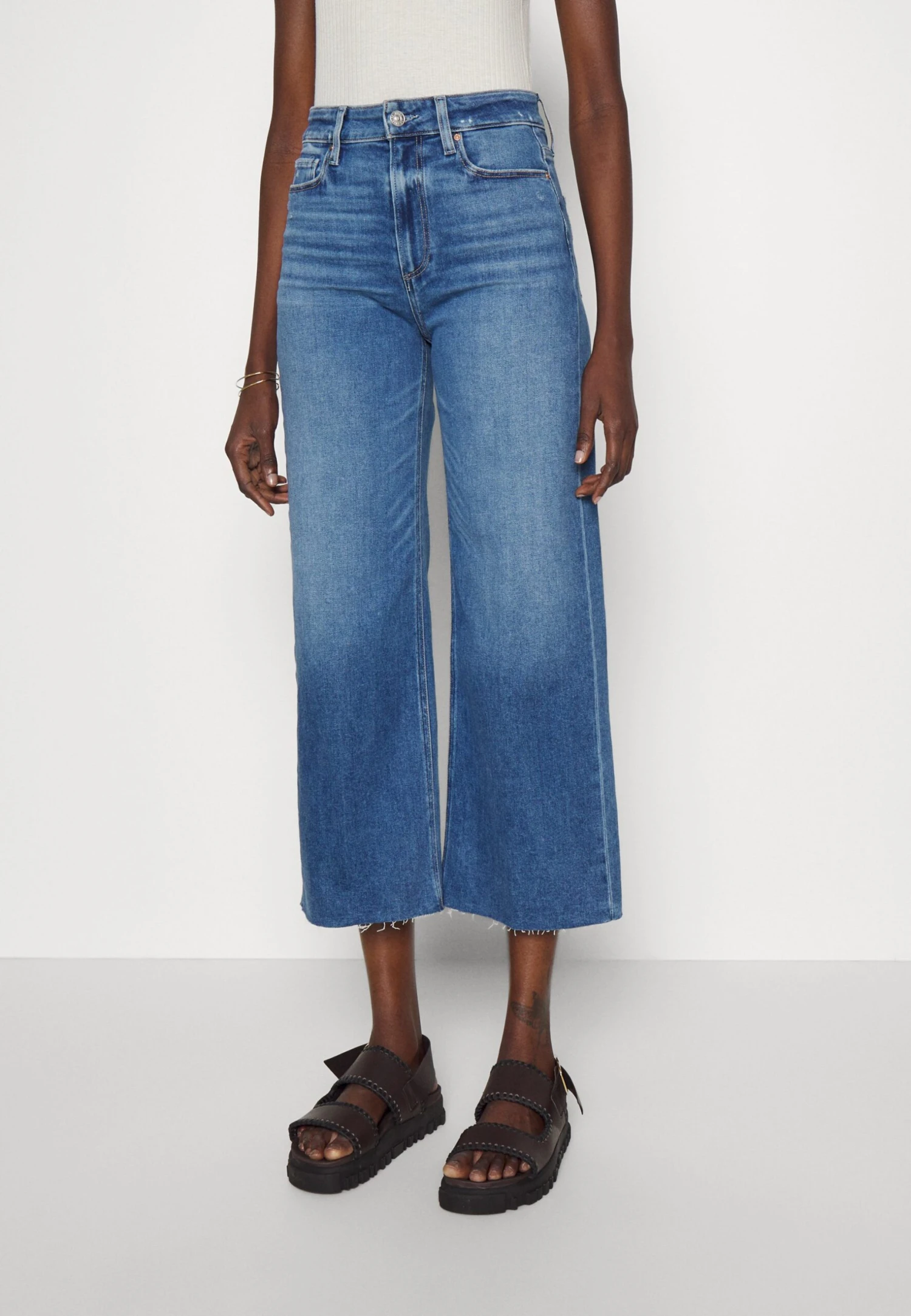 Paige Anessa Raw Hem - Flared Jeans - Blue Denim 3 Paige Anessa Raw Hem - Flared Jeans - Blue Denim - Afbeelding 3