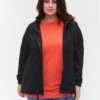 Zizzi With Welt Pockets - Parka - Black