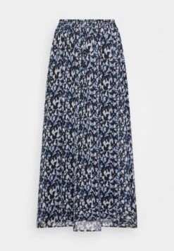 Vifalia Midi Skirt - A-Lijn Rok - Black/Mazarine Blue Combo