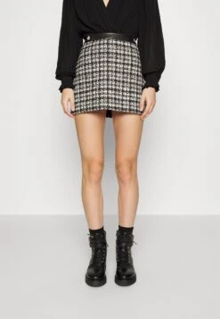 Alice + Olivia Elana Skirt - Minirok - Black/Off White