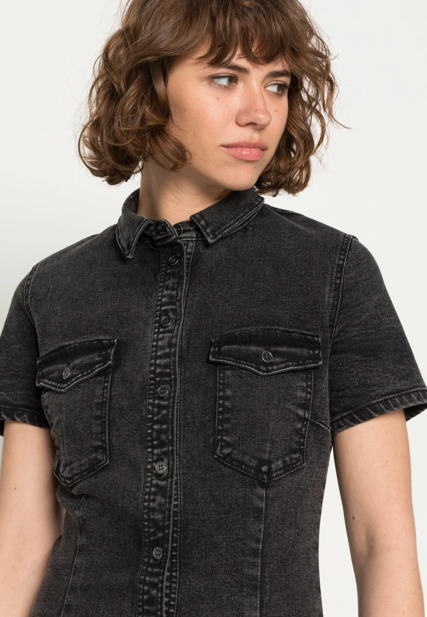 Noisy May Nmjoys Dress - Spijkerjurk - Black Denim 5 Noisy May Nmjoys Dress - Spijkerjurk - Black Denim - Afbeelding 5