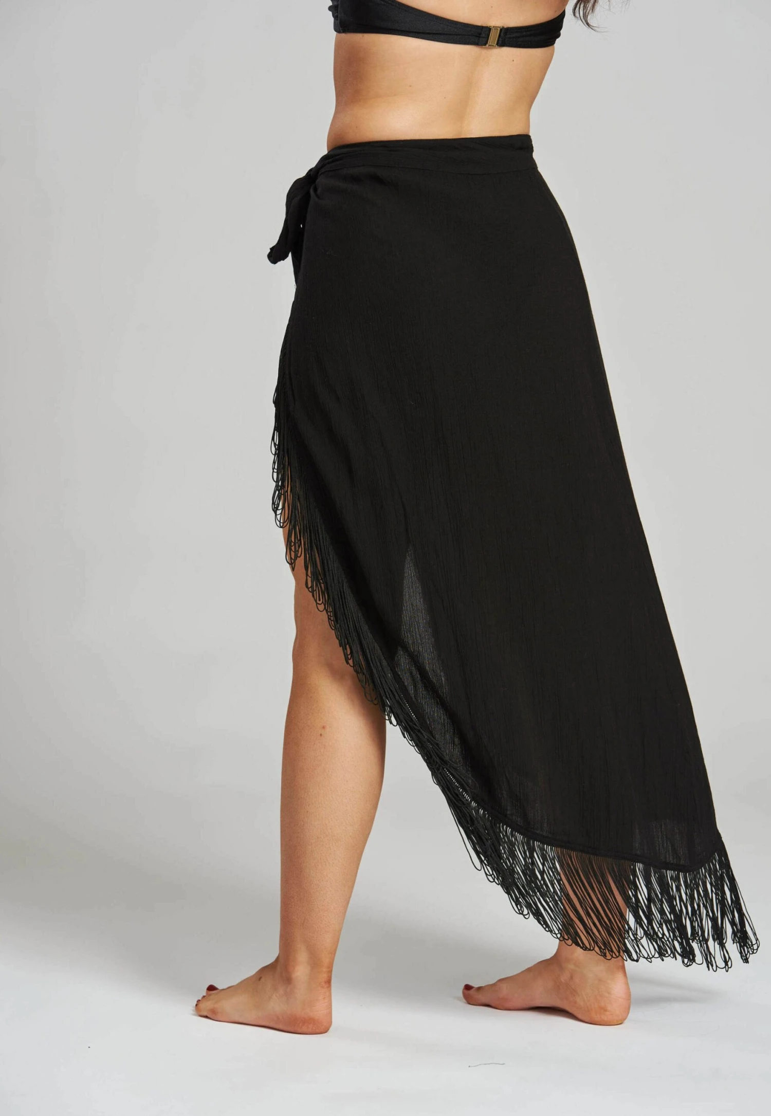 South Beach Sarongs/Pareos Crinkle Tassle Sarong - Strandaccessoire - Black 3 South Beach Sarongs/Pareos Crinkle Tassle Sarong - Strandaccessoire - Black - Afbeelding 3