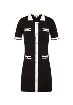 MORGAN Straight With Short Sleeves - Gebreide Jurk - Black -Only Mode Winkel 6e89251f23af427298b7a4761d9cbf9e