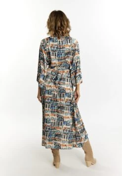 Usha Carnea - Jurk - Beige Blau Mehrfarbig -Only Mode Winkel 6e94a3cb96094902a86fd44ebccc187a