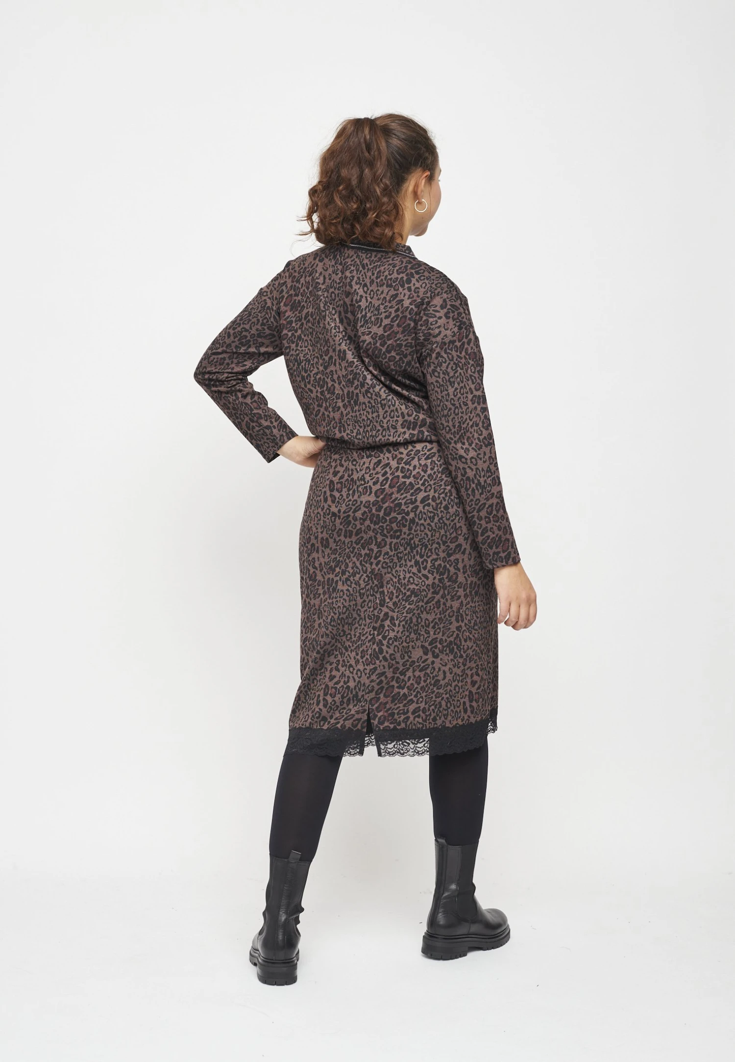 A-Lijn Rok - Rum Brown 2 A-Lijn Rok - Rum Brown - Afbeelding 2