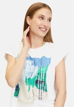 Casual Met Print - T-Shirt Print - Witte Blauwe 11 Casual Met Print - T-Shirt Print - Witte Blauwe -Only Mode Winkel 6f197b930e534775873cf3cc1bbd80b3
