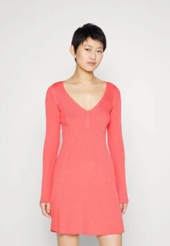 Patrizia Pepe Abito Dress - Gebreide Jurk - Juicy Peach