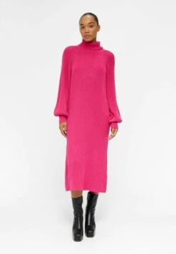 Object Gebreide Jurk - Magenta