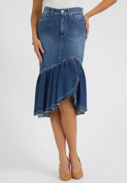 Guess Mit Rüschen - A-Lijn Rok - Blau