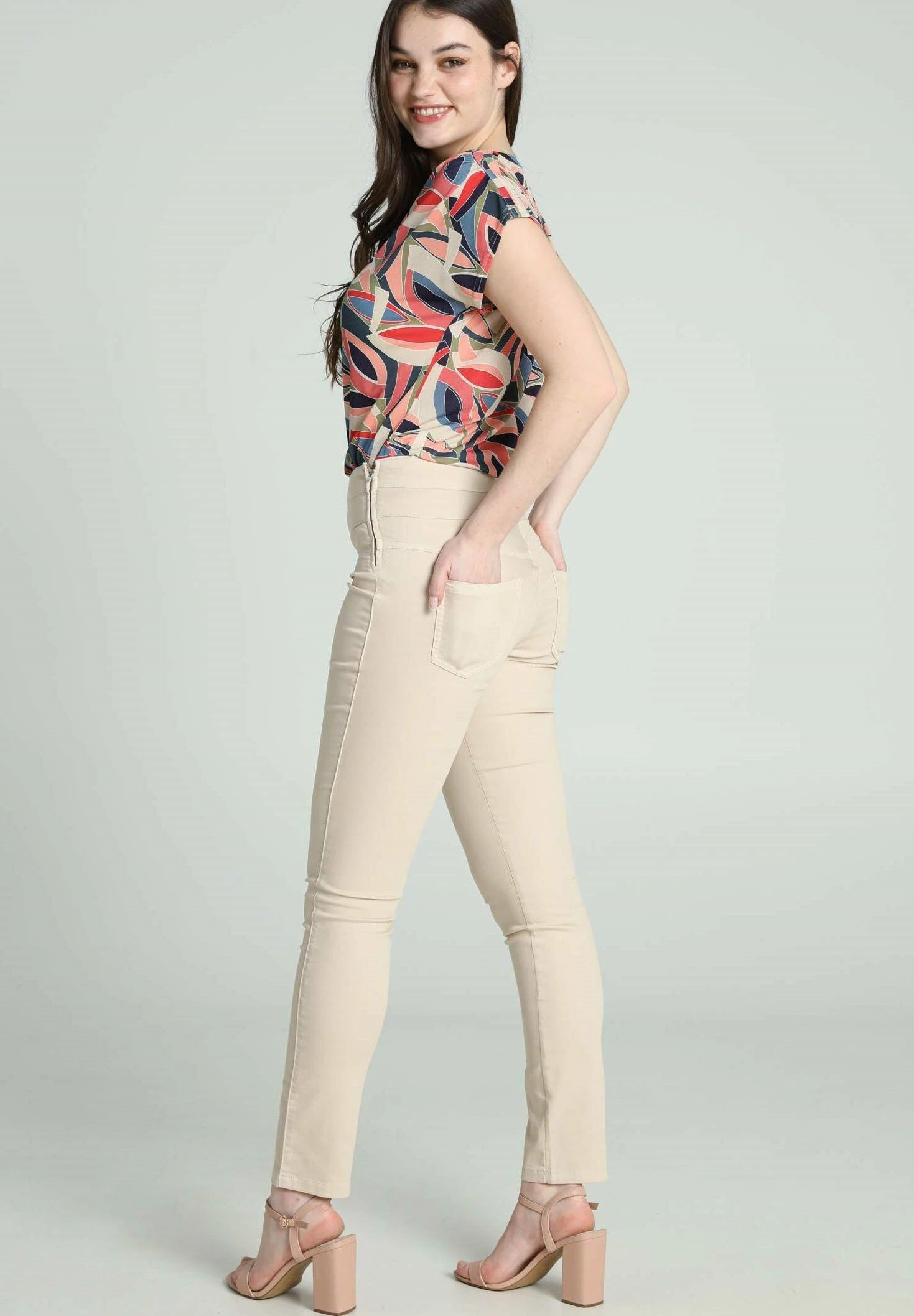 Uni - Jeggings - Sand 3 Uni - Jeggings - Sand - Afbeelding 3